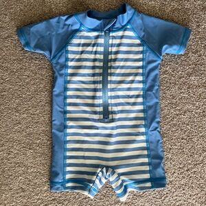 Kids Blue Striped Swimwear